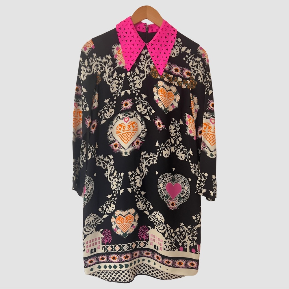 MSGM Made In Italy Designer Multicolor Print Dress IT40 US Small ($600)